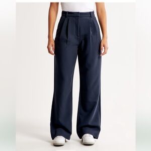 Navy tailored pants, worn once, size medium. Abercrombie and Fitch!